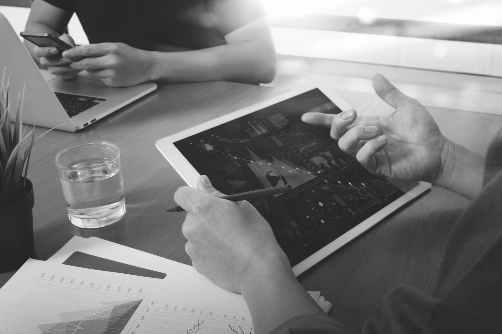 Early training session materials and workspace
